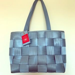 Harvey’s Original Seat Belt Purse Woven Light Blue